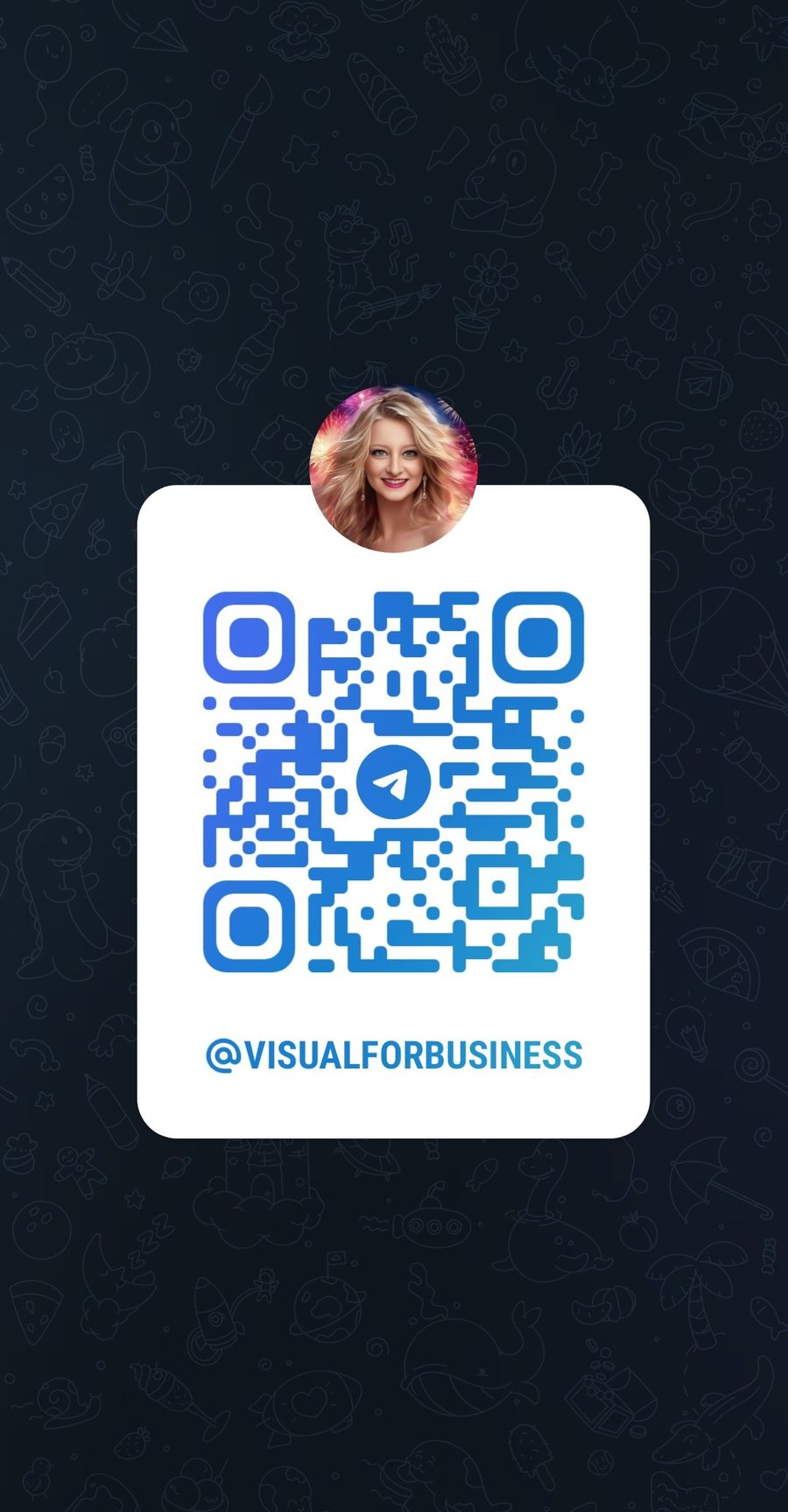 QR-код Telegram-канала @visualforbusiness